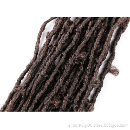 Wholesale Soft Butterfly Locs Crochet Braids Hair Extension Light African Faux loc Hair Pre Looped Butterfly Locs Hair